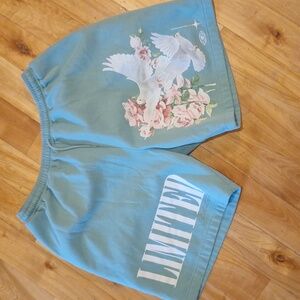 R GSTR Blue Floral Dove Sweat Shorts Mens Size 3XL